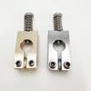 6-piece Set of Round-hole Bridge Natural Brass and Natural Stainless Steel Electric Guitar Bridges String Guide Bridge