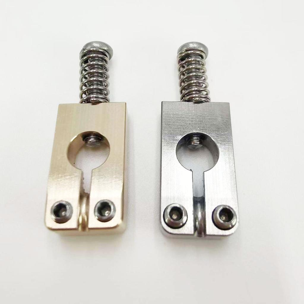 6-piece Set of Round-hole Bridge Natural Brass and Natural Stainless Steel Electric Guitar Bridges String Guide Bridge