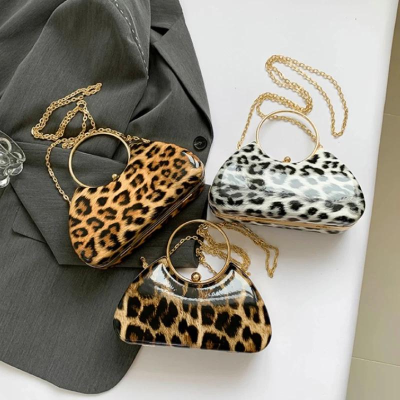 Women's Shoulder Bags with Chain  Top Handle Bags  Women's Bags  Hot Sale  Leopard  Wing Design  Luxury  Light  Dinner  Fashion