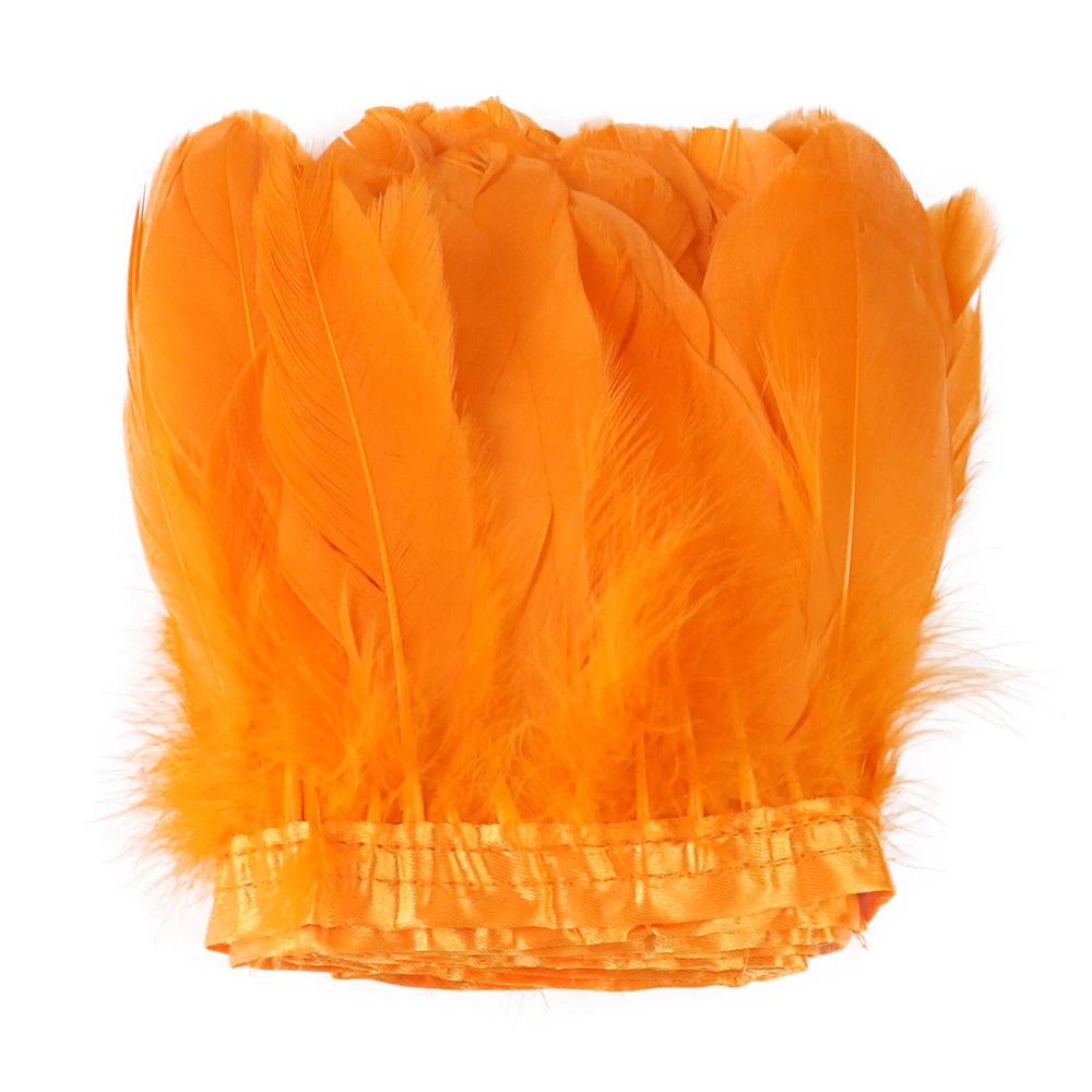 1 Meter Rosa Gänsefedern Besatz 15-20 cm Für Hochzeitskleid Dekoration Nähhandwerk Federlampenmaterial Federband