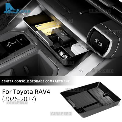 ABS Interior Armrest Organizer Tray for Toyota RAV4 2026-2027 Car Storage Shelf