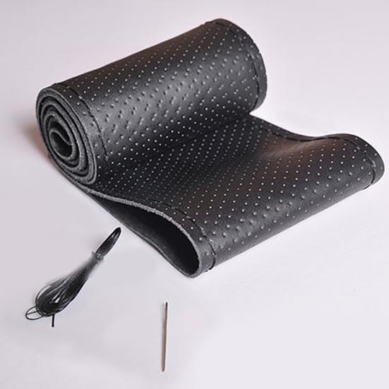 Leather Auto Steering Soft Anti-slip Wheel Cover Protect Car Sleeve