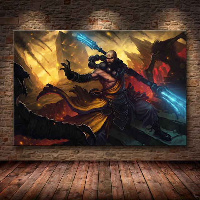 Canvas Game Poster Diablo 3 HD Pictures Art Paintings Canvas Art for Home Decor Painting Wall Art