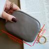 Einfarbige Geldbörse aus echtem Leder Weiche Mini-Clutch-Tasche Modische Münzbörse aus Rindsleder Männlich/Weiblich