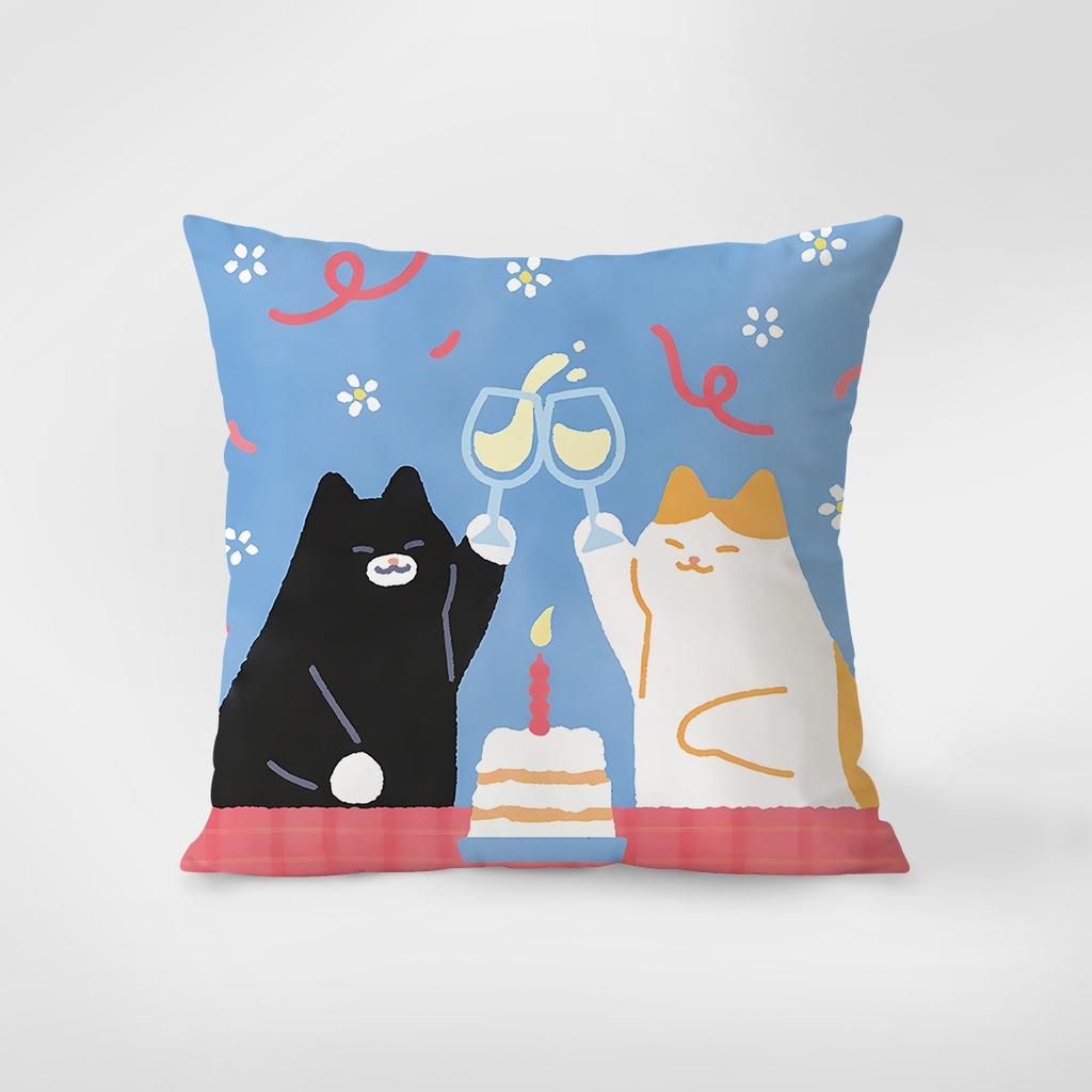 Cartoon Cat Pillowcase Interior Decoration Office Living Room Home Pillowcase