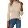 Women's Turtleneck Pullover Sweater Slim Fit Knitted Base Layer Top