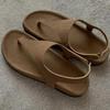 Sandale Moderne Casual cu Talpă Plată, Slip-on, Toc Mic, Culoare Solidă 2025, Pantofi de Damă de Înaltă Calitate, Curea la Spate, Sandale Romanești de Damă