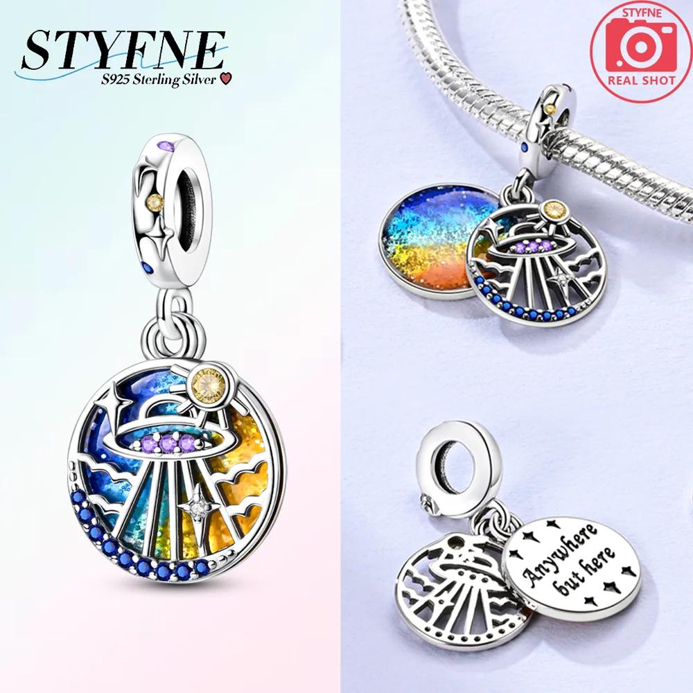 

Charm Bead Charms copper Colorful Stars and Moon Spaceship Bead Charms Compatible With Charm Bead Charms Plata Authentic Bracelets Women Jewellery Mak