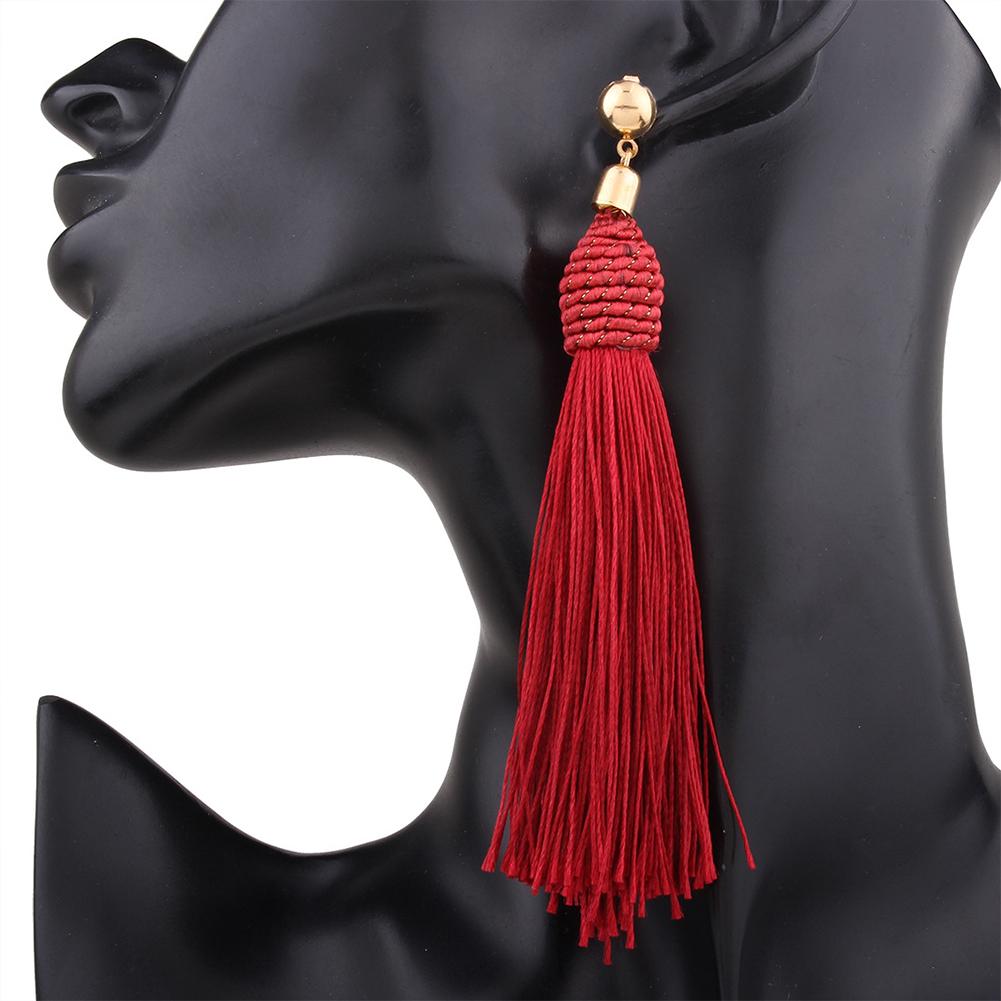 Bohemia Long Tassel Earrings Women Fashion Dangle Earrings Ethnic Jewelry Pendientes