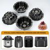 4 Pcs Carbon Steel Fluted Cake Mold Nonstick Muffin Cups Round Mini Cake Pan  Brownie