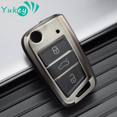 3 knop Grijs Ti Sleutelhanger Cover Case Voor VW Polo 2016 Golf 7 MK7 Voor Skoda Octavia Combi a7 Voor SEAT Leon Ibiza CUPTRA