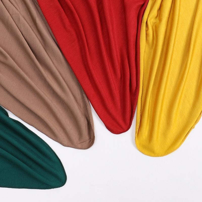 Moda Cachecol Hijab Modal Algodão Jersey Hijab Cachecol Macio Hijab Gravata Mulheres África Longo Muçulmano Xale Simples