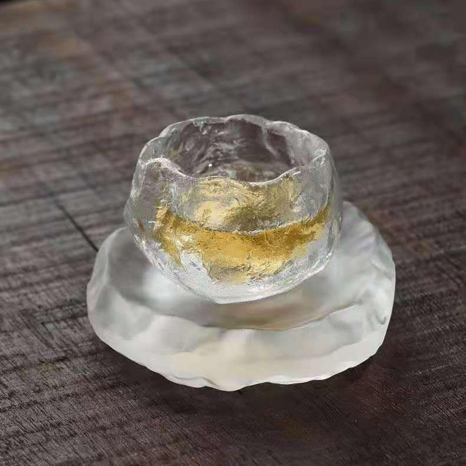 

Кофейная чашка, барная посуда для напитков, прозрачная, 50 мл, утолщенный кристалл ручной работы с блюдцем, бокал для вина A