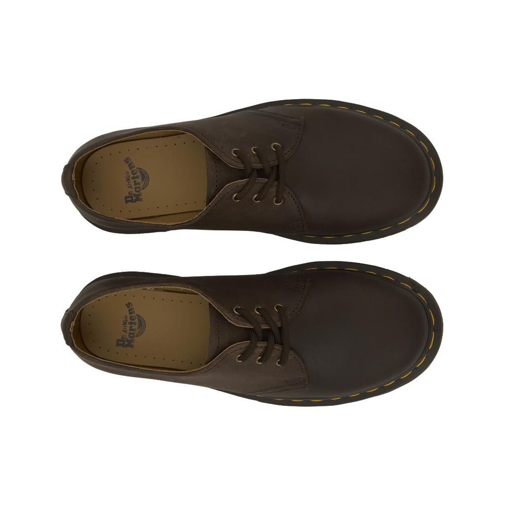 Dr. Martens 1461 Crazy Horse Leather Flat Low-Top Casual Shoes Unisex Sneaker Brown Yellow 11838201