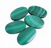 Green Oval Malachite Gemstone: Coin Shape Cabochons, Custom Sizes