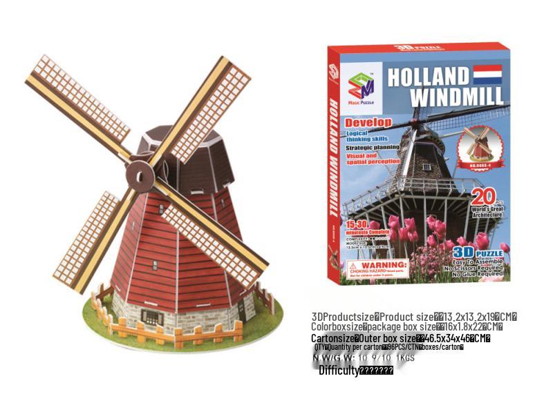 World Landmark 3D Puzzle Kit for Kids - Educational Paper Toy