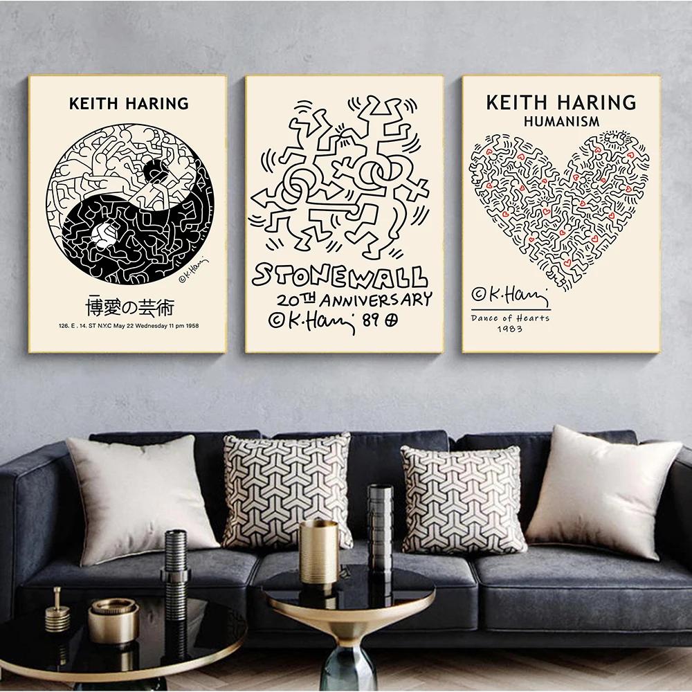 Modern Abstract Aesthetics Wall Art Retro Pop Stick Figure HD Oil On Canvas Poster Print Home Bedroom Living Room Decor Gift No Frame