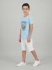 MONTE CARLO Boy Regular Fit Yellow-Sky Tshirt