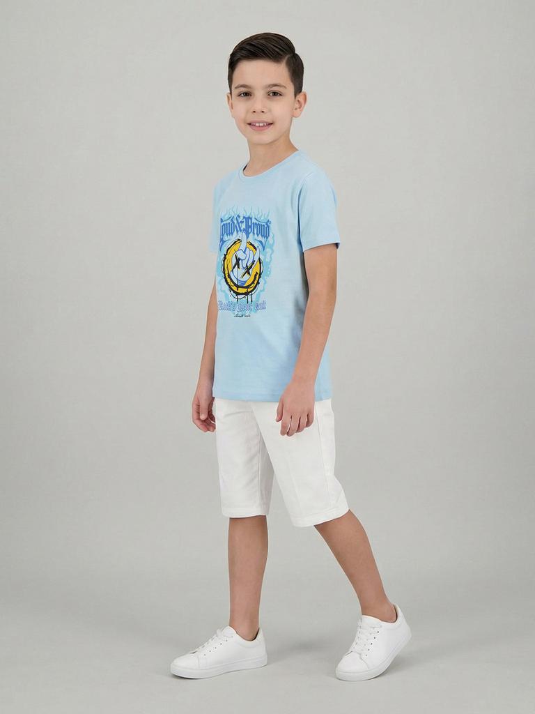 MONTE CARLO Boy Regular Fit Yellow-Sky Tshirt