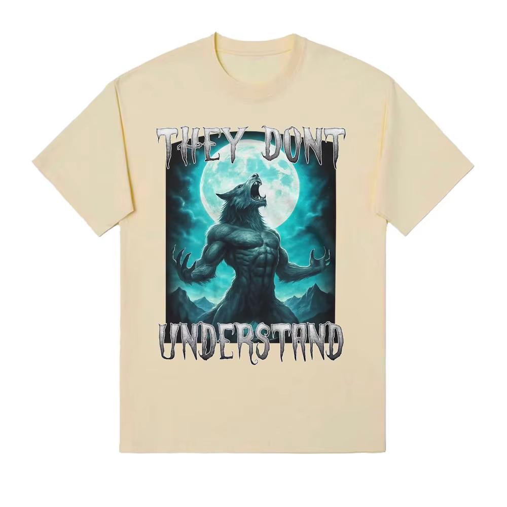They Dont Understand Alpha Wolf Tshirts Funny Meme Graphic T Shirt Unisex Women Gothic Retro Short Sleeve T Shirt Tops Streetwear M