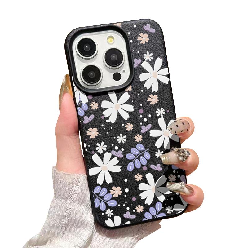 Etui ze wzorem kwiatów na iPhone 16 Pro Max 15 14 13 12 11 Wstrząsoodporne Smukłe Miękkie Silikonowe Etui Cover