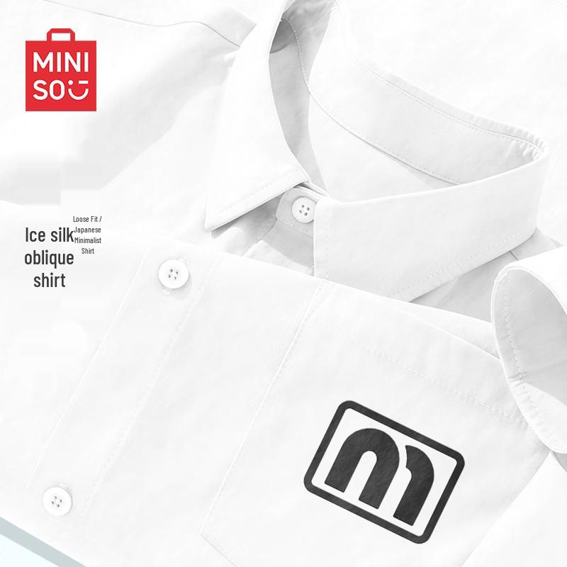 MINISO Men s Ice Silk Long-Sleeve Casual Shirt M