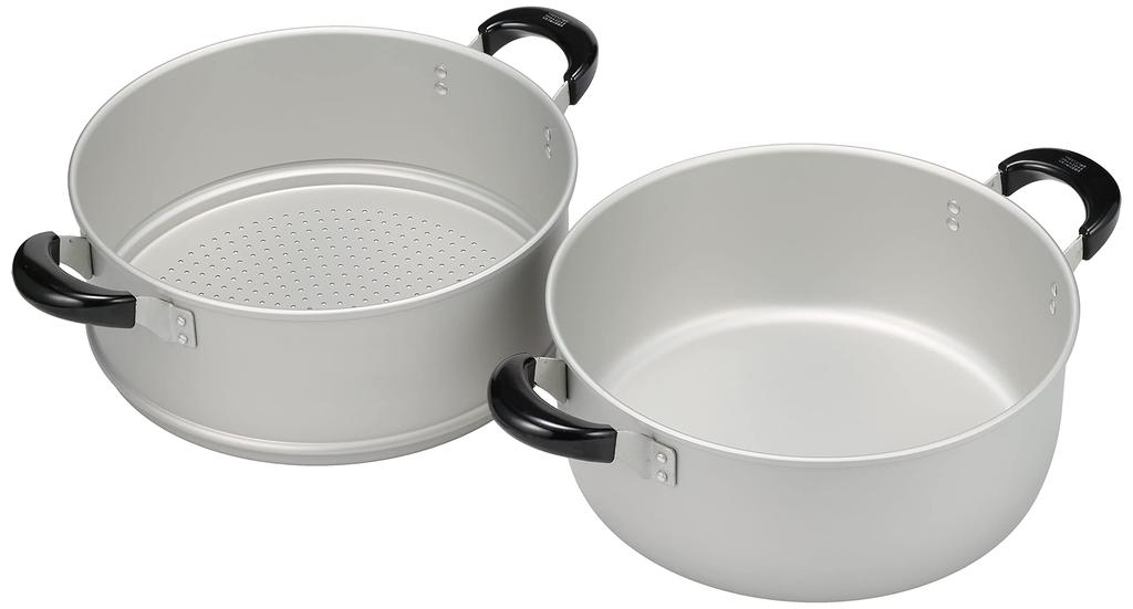 Wahei Freiz Lightweight Aluminum Two-Tier Steamer, 30cm, Rakuraku Komachi RR-4070