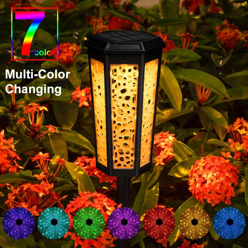 1/2/4pcs New Solar Energy Hollow Projection Lawn Lamp Courtyard Waterproof LED Landscape Lamp Outdoor Garden Floor Insertion Lamp Holiday Lighting
