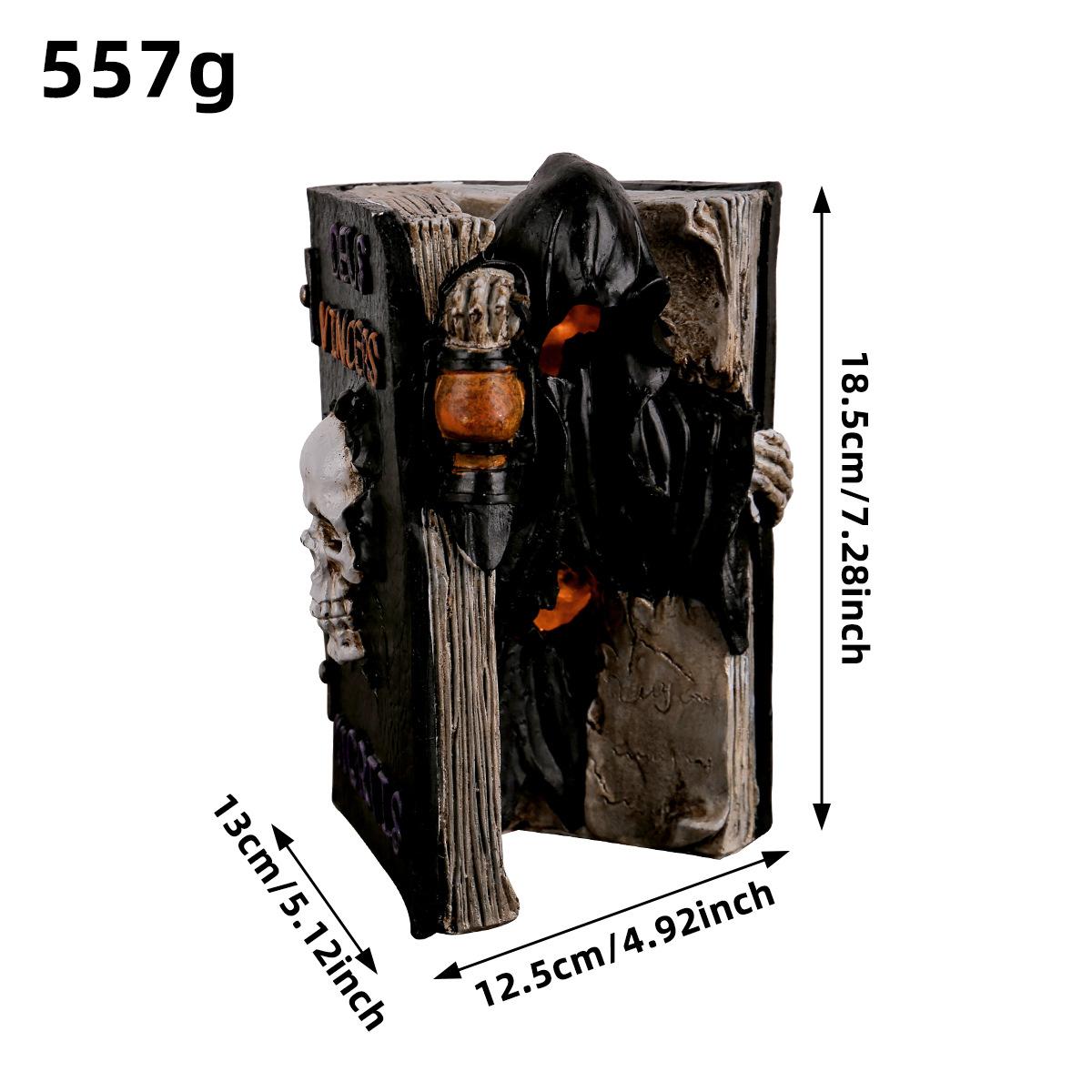 

Halloween Resin Ghost Book Model Decoration Home Desktop Skull Fake Book Horror Party Decoration Props Festival Ornament Decor
