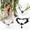 Rhinestone Decorated Fairy Flower Leaf Headbands Elven Princess Tiara  Photoshoot Costume