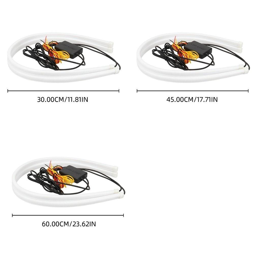 New 30/45/60cm RGB LED DRL Flexible APP Control Flowing Turn Signal Lamp Full Color DRL Car LED Light Car Accessories