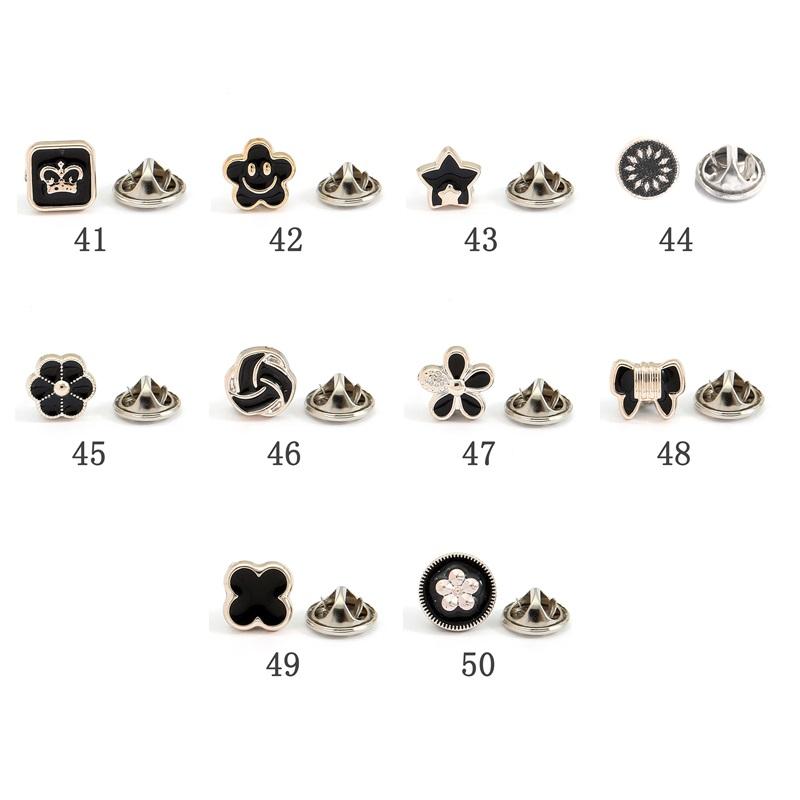 

10 шт., брошь на пуговицах с жемчугом и стразами, предотвращает случайное воздействие, пуговицы, броши, булавки, значок, запонки, пуговицы рубашки