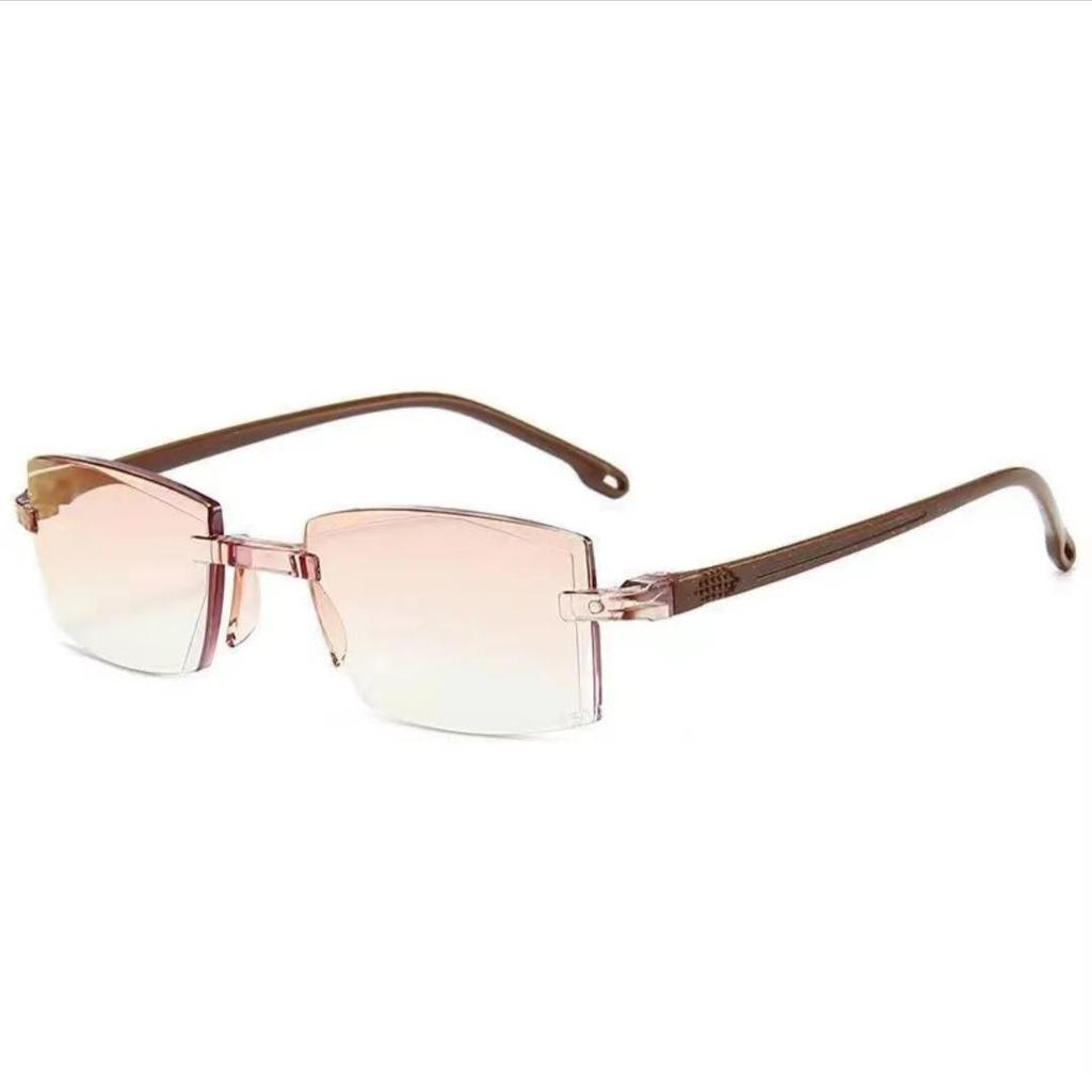 SmartZoom Rimless Reading Glasses with Auto Diopter & Blue Light Filter