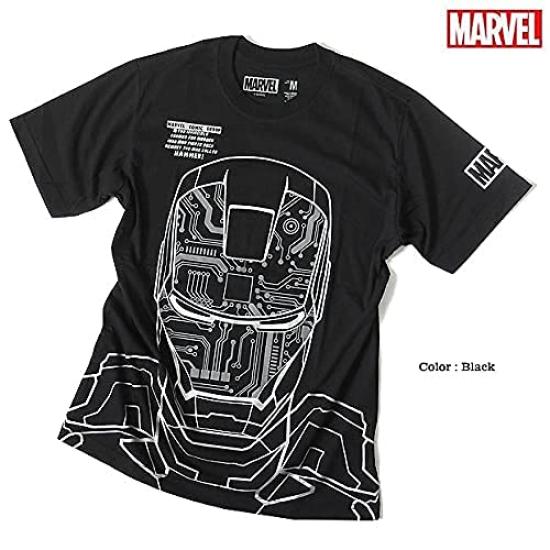EVERSOUL Short Sleeve Iron Man Marvel Character Tony Stark Metallic American Comic XL Size T-Shirt, Men's [Used]