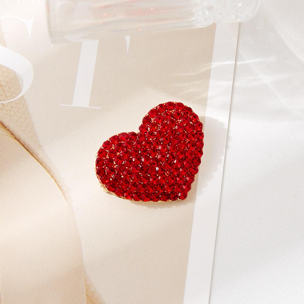 New Trends Gold Plated Red Rhinestone Heart Magnet for Label Pin