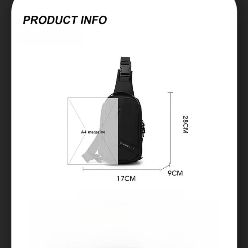 Large Capacity High Quality Nylon Men Chest Bag Outdoor Travel Shoulder Bag Waterproof Hiking Crossbody Messenger Bag