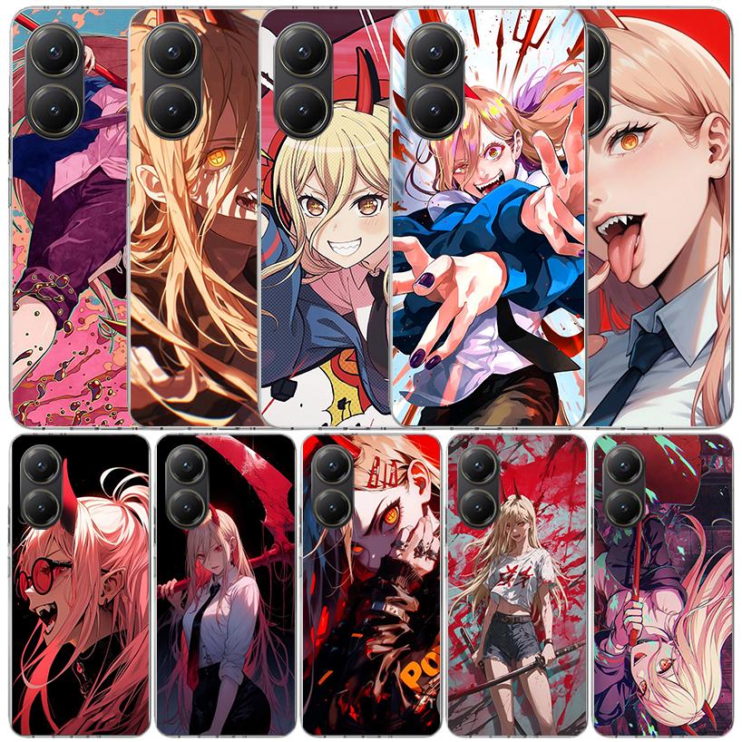 C-Chainsaw Mans Power Phone Case For Xiaomi Poco F7 Ultra X5 X6 X7 Pro M7 Redmi 15C 15 13C 13 12C 12 10C 10 10A 9 9C 9A 9T Cover