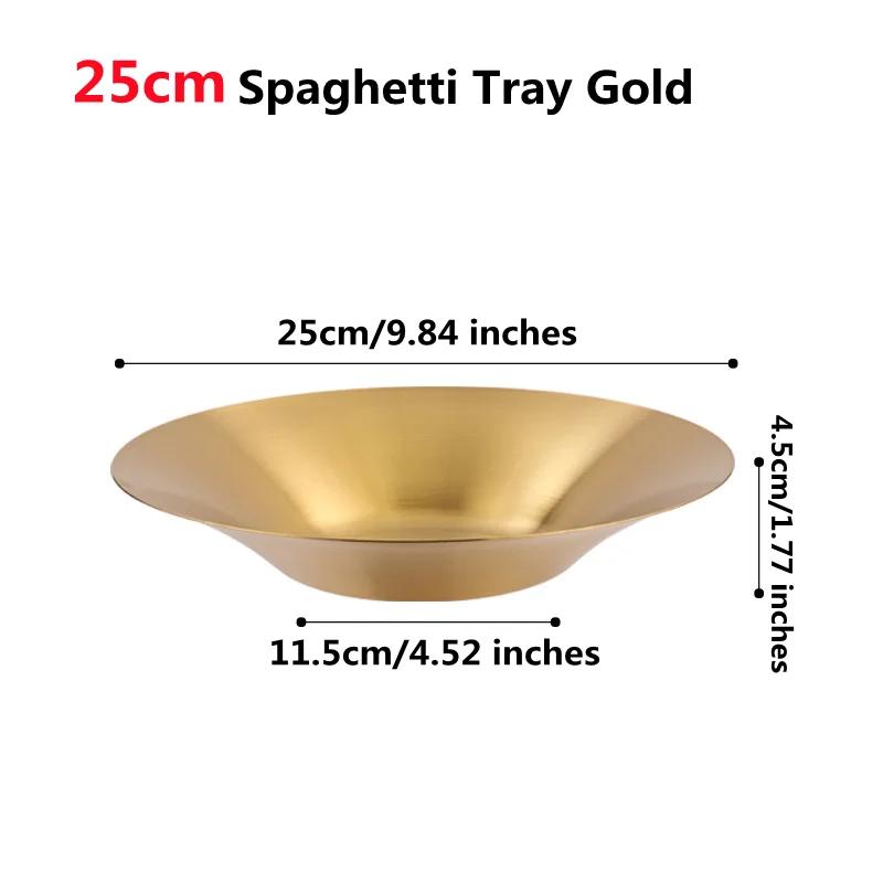 Stainless Steel Circular Salad Bowl Korean Tableware Golden Soup Fruits Noodle Ramen Bowls Food Container Utensils for Kitchen