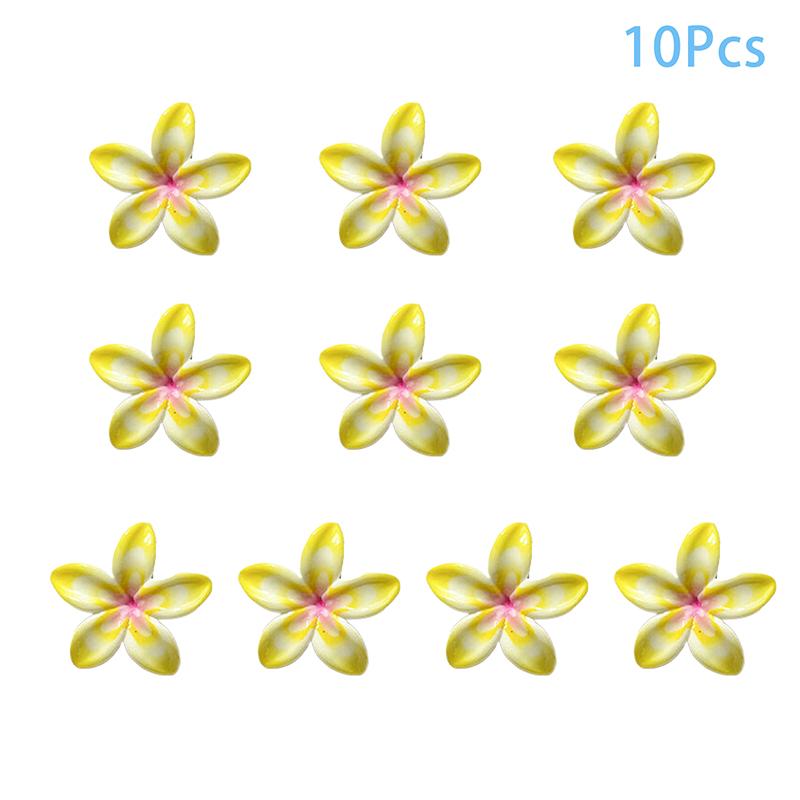 

10 шт. Градиентные заколки для волос в виде цветка для женщин, милая шпилька, универсальные заколки-автоматы, гавайский головной убор, элегантные аксессуары для волос