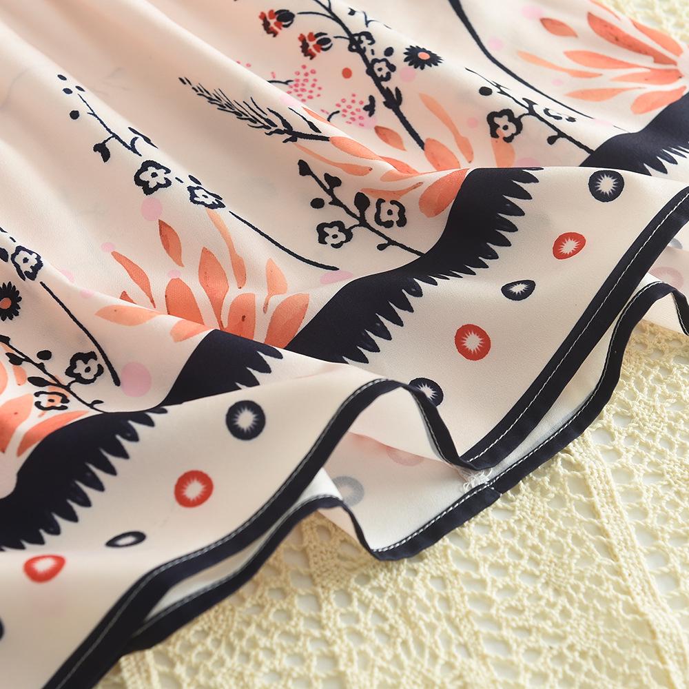 Summer Girls Ethnic Print Dress Kids Vacation Princess Dress For Beach Holiday Wear