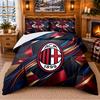 Printed 3Pcs Bedding Set AC Milan Pattern Bed Sheet Pillowcase For Bedroom Decor