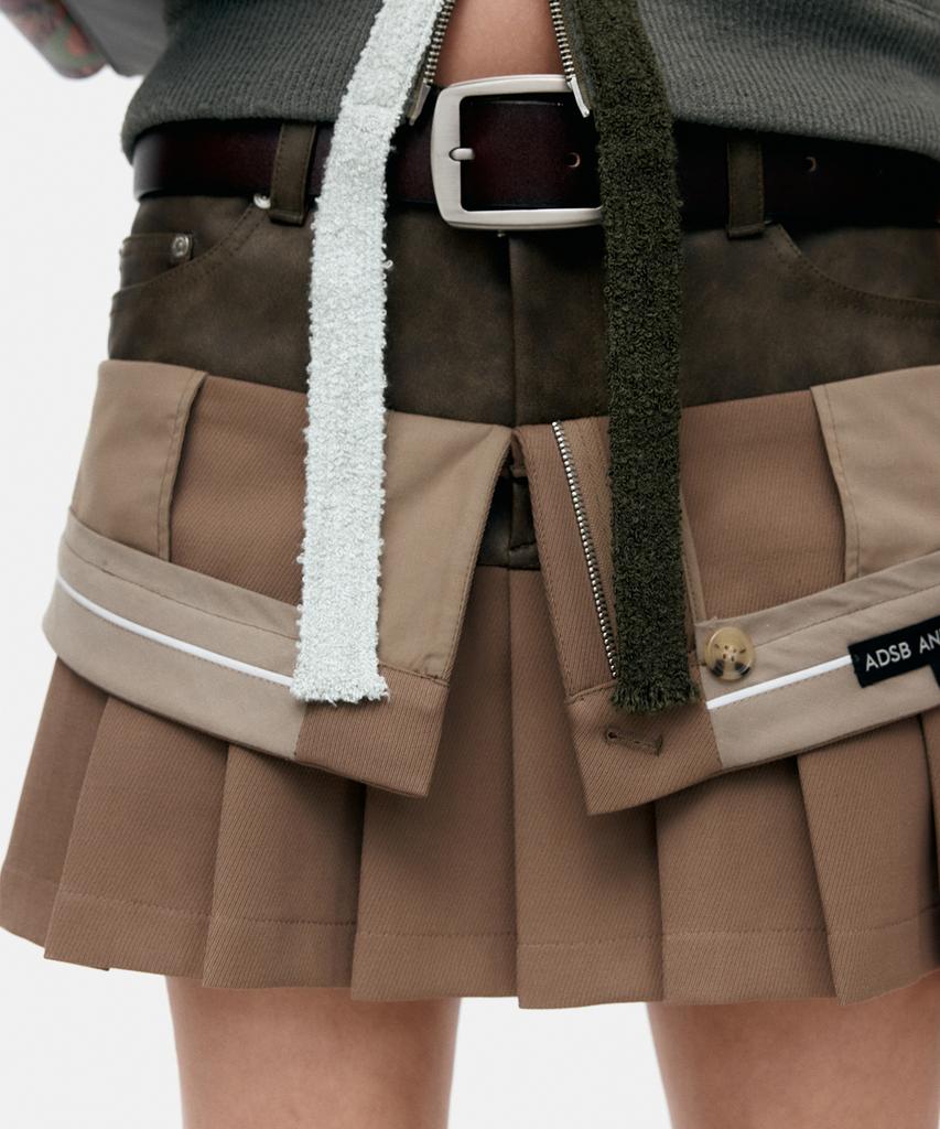 ADSB ANDERSSON BELL Inside Out Pleats Skirt Apa845W(Beige)