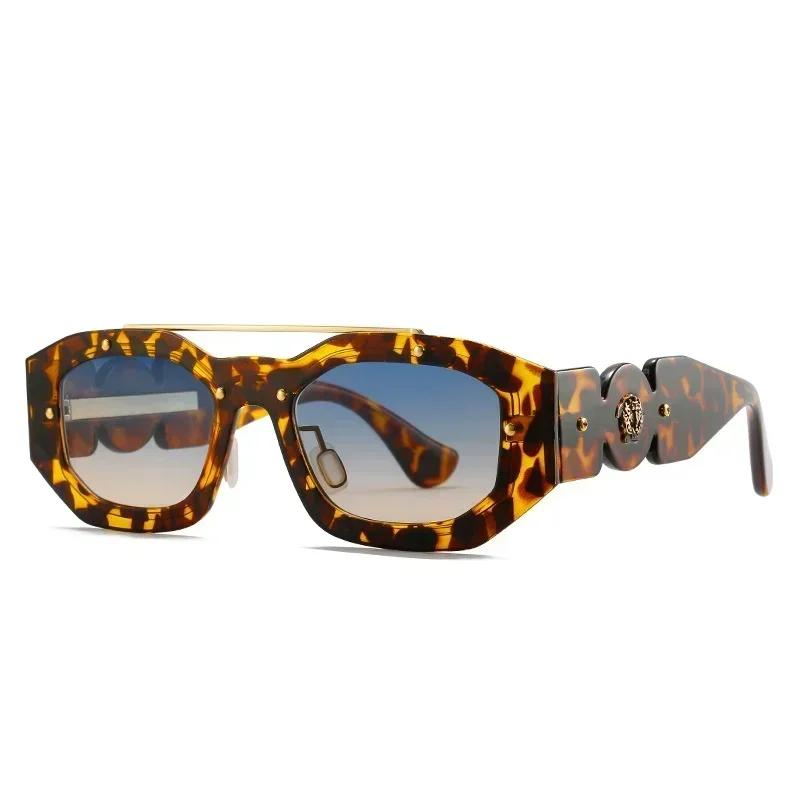 Fashion Punk Sunglasses Men Vintage Y2K Polygon Eyewear Women Luxury Designer Unique Sun Glasses