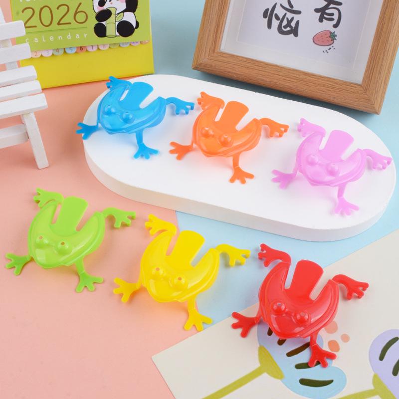 

Children s Classic Nostalgic Toy: Bouncing Plastic Jumping Frog - Educational Parent-Child Game and Small Gift