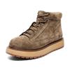 2024 Herbst Herren Mid-Cut Leder Martin Stiefel: Retro, Dicksohlige, Lässiger Britischer Stil
