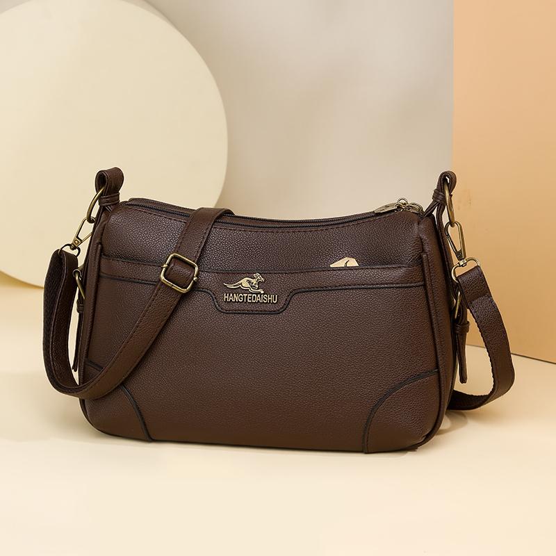 Jednobarevná taška přes rameno Dámská crossbody taška Taška pro středněvěkou matku