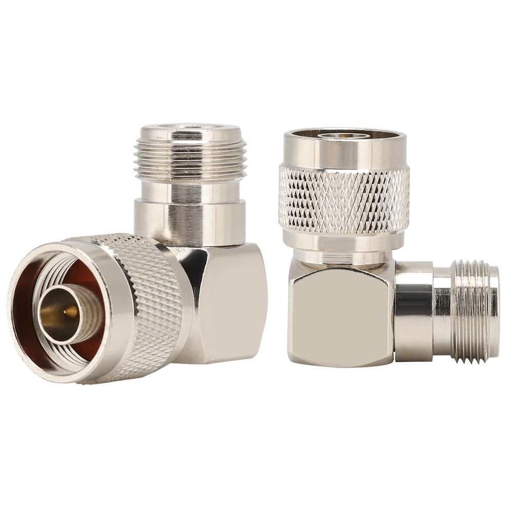 2PCS N Male to N Female Elbow Adapter RF Coaxial Adapter Connector for Radio Antenna