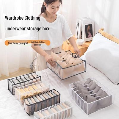 Underwear & Jeans Organizer: Mesh Compartment Storage Box for Dormitory