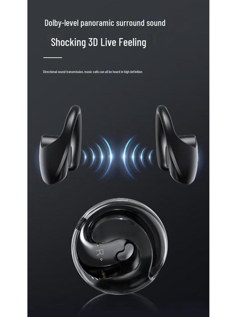 Little Coconut Ball TWS Ear-Hook Bluetooth Earbuds: Wireless, Noise-Cancelling, Long Battery Life for Sports