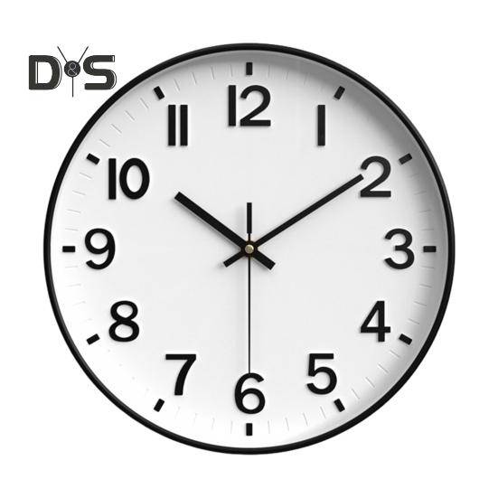 Wall Clock Quartz Movement Clear Display Large 3D Numbers Silent Operation Battery-Powered Non-Ticking Clock